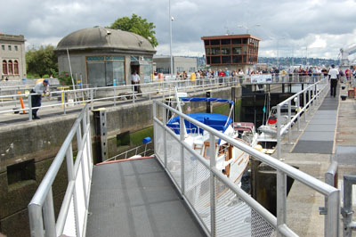 Seattle Dam Locks Open