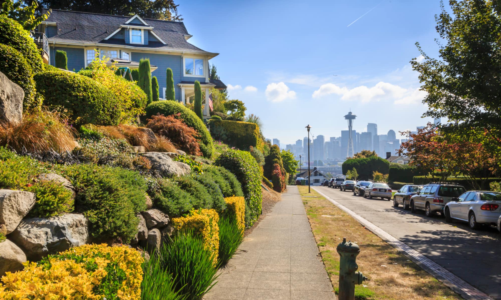 Queen Anne Neighborhood View of Space Needle