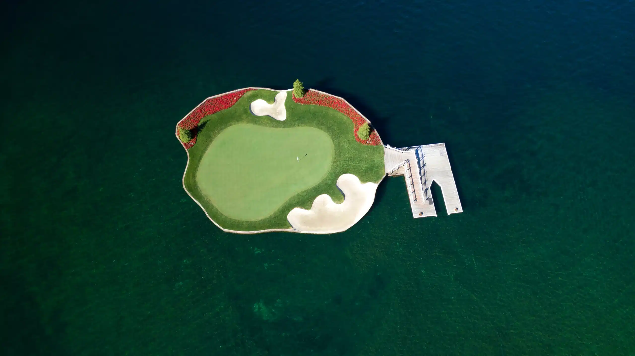 Overhead View of Floating Green in CDA