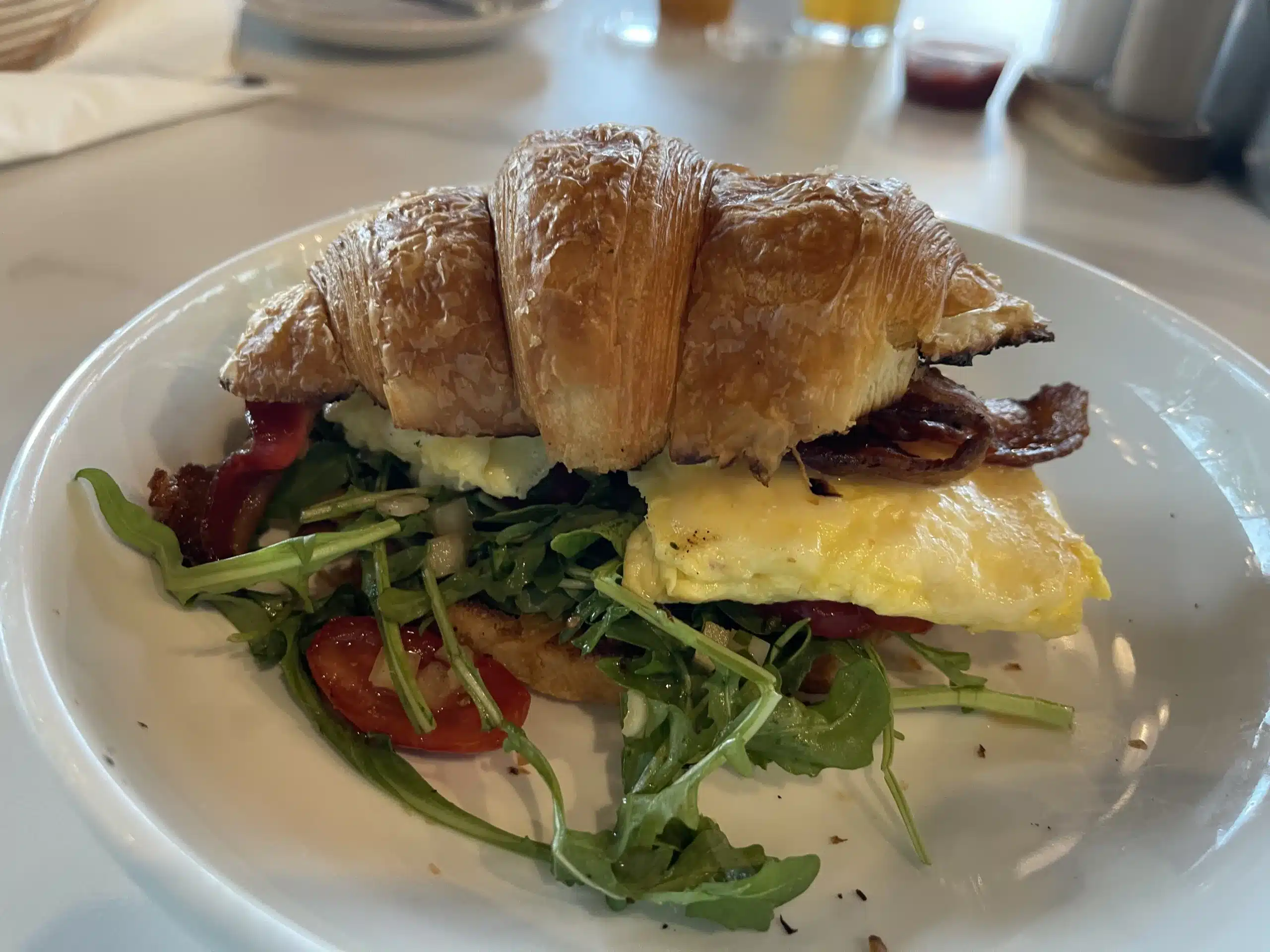 Croissant Breakfast Sandwich at Farine Bakery