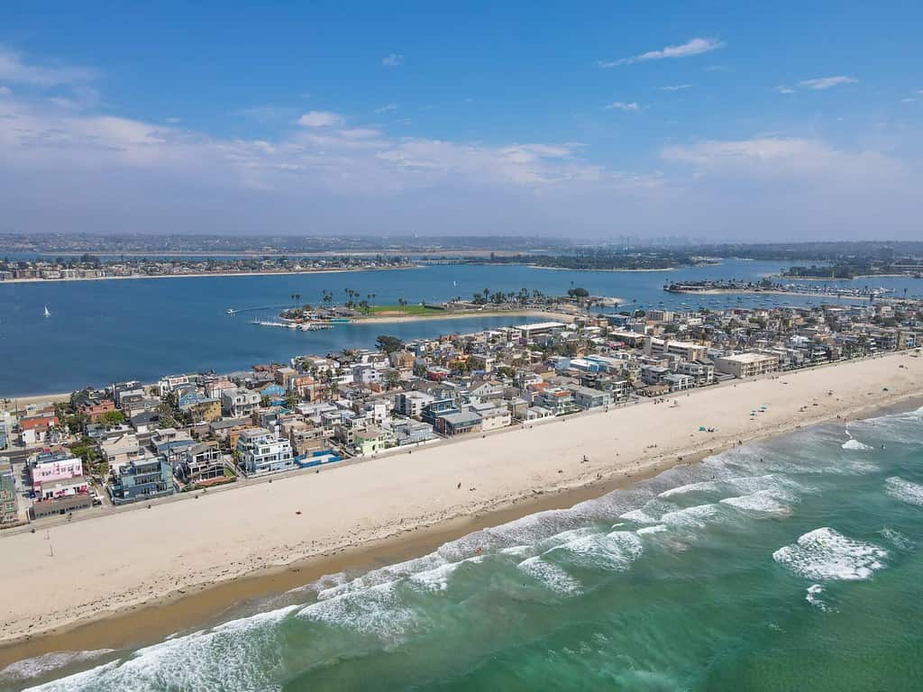 Mission Bay and Beach. San Diego, CA