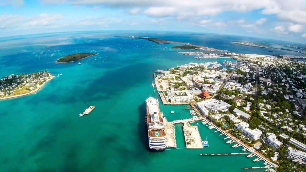Aerial view of Key West in Florida