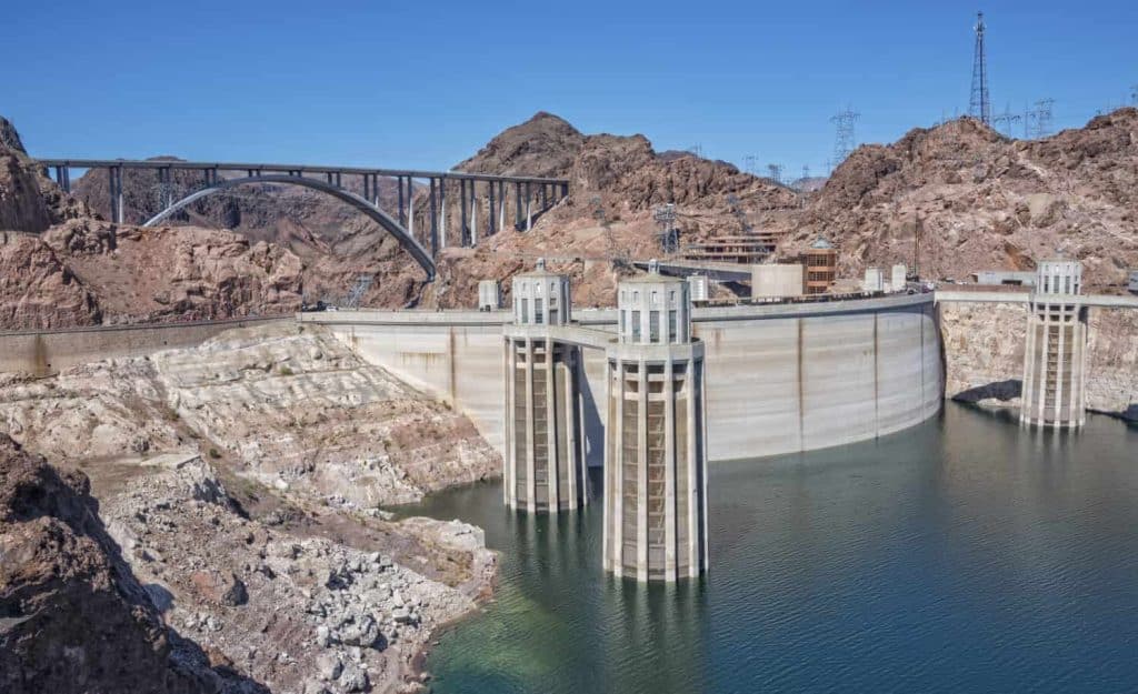 Hoover Dam And The Mike O'Callaghan - Pat Tillman Memorial Bridge Viewed From The Arizona Side