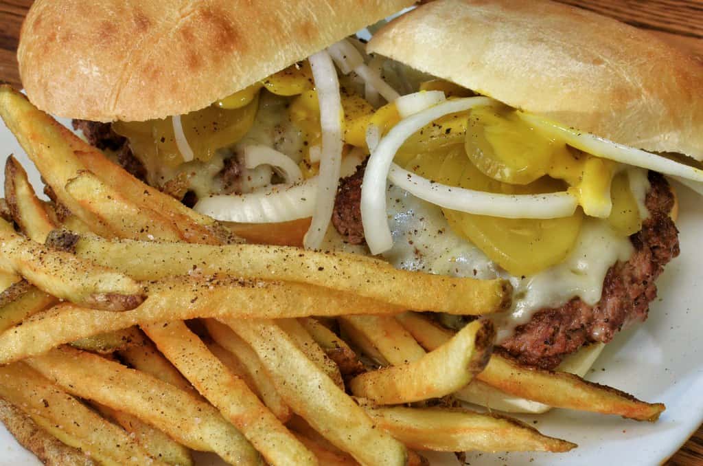 Mmm... burgers and fries