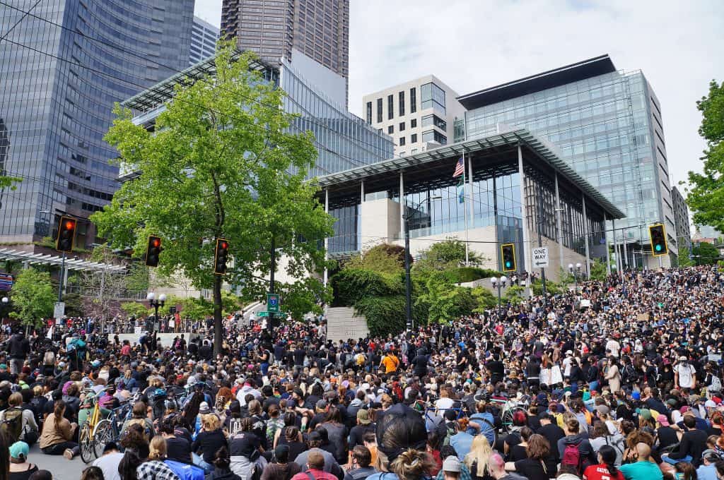 George Floyd protests in Seattle - June 3, 2020 - Sit-in at Seattle City Hall 01