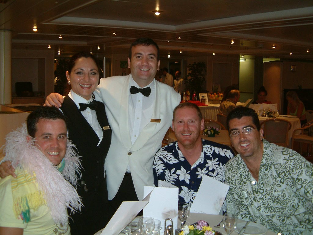 Staff on cruise ship