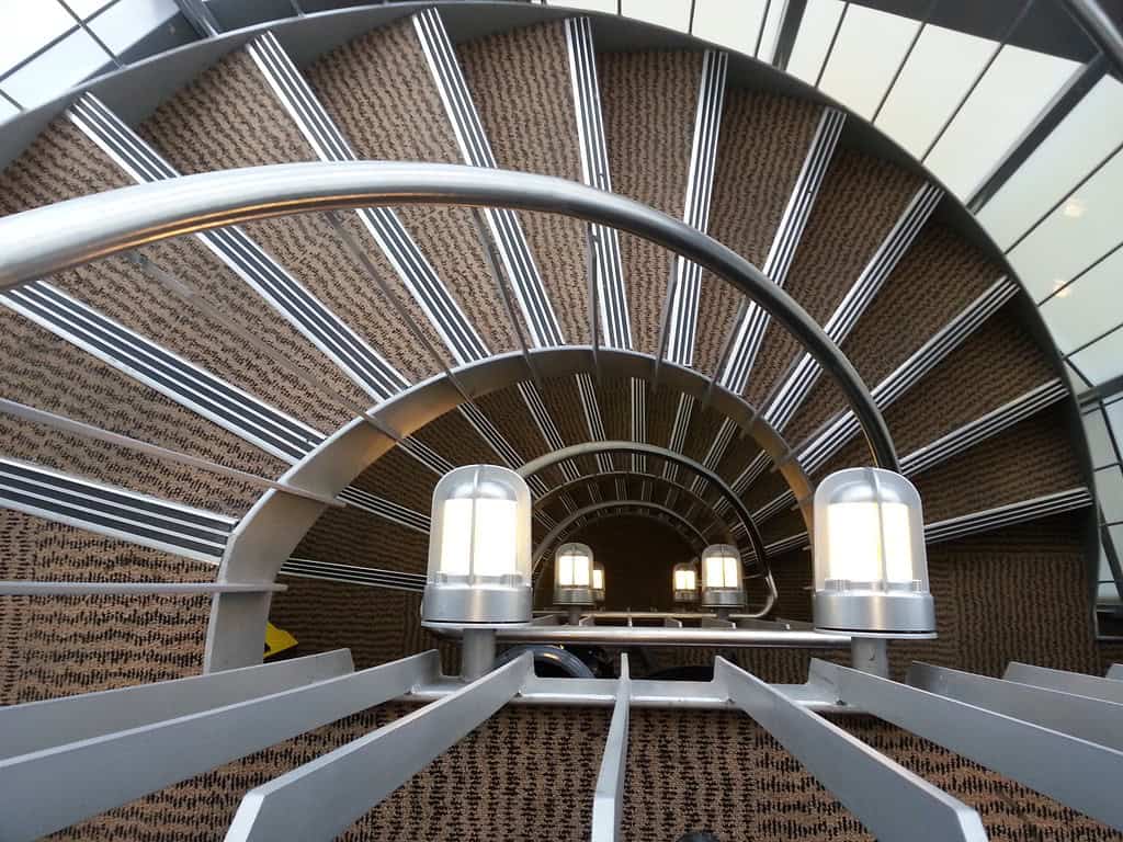 Spiral staircase inside an underground missile facility