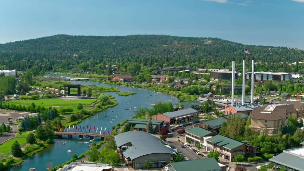 Deschutes County, Oregon | Drone Shot of Bend in Summer