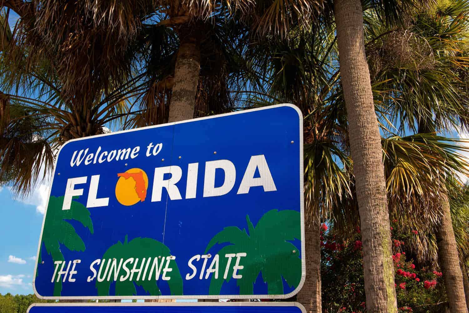 "Welcome to Florida" sign (The Sunshine State)