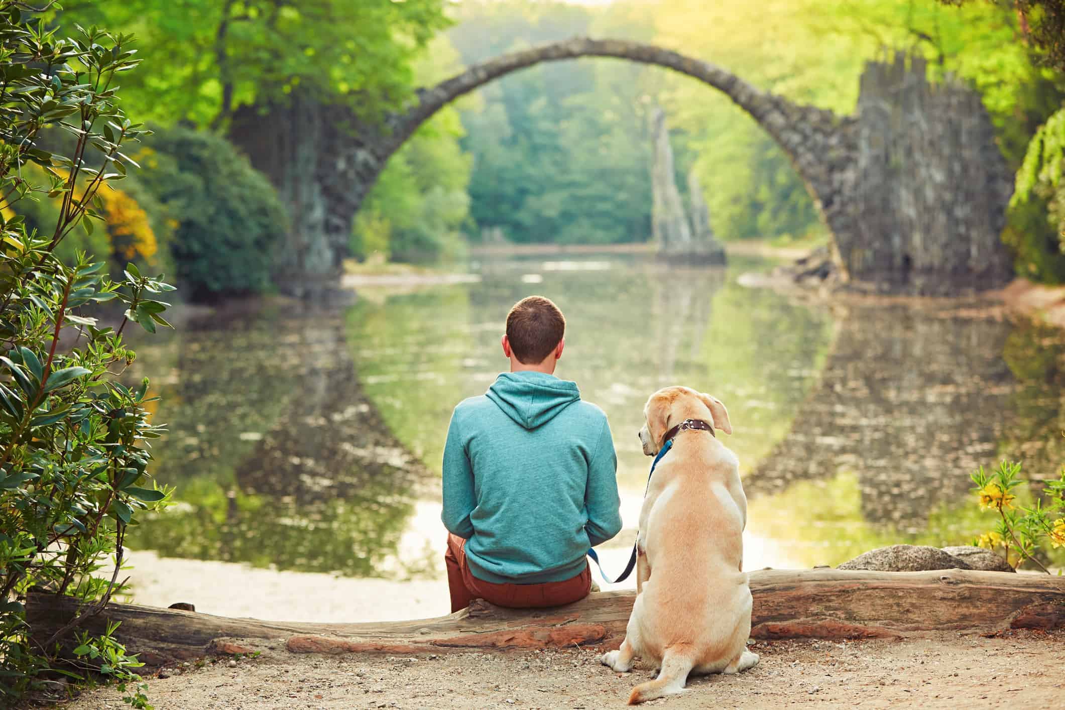 Man with dog